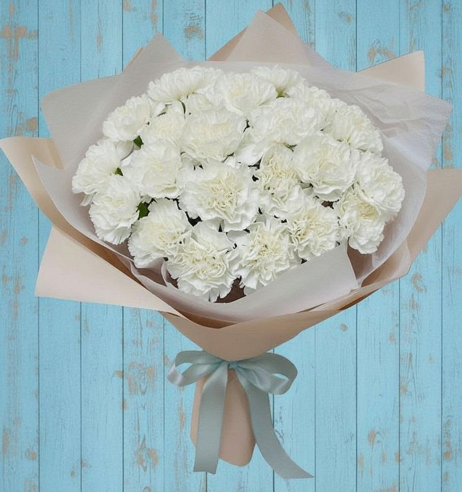 Букет цветов из: Гвоздики в Новоблагодарном