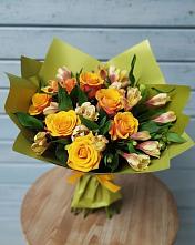 Букет цветов из:  Альстромерии и Розы в Новоблагодарном