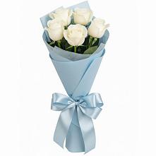 Букет 5 Белых роз Проуд #REPLACE_PRED# Новоблагодарном