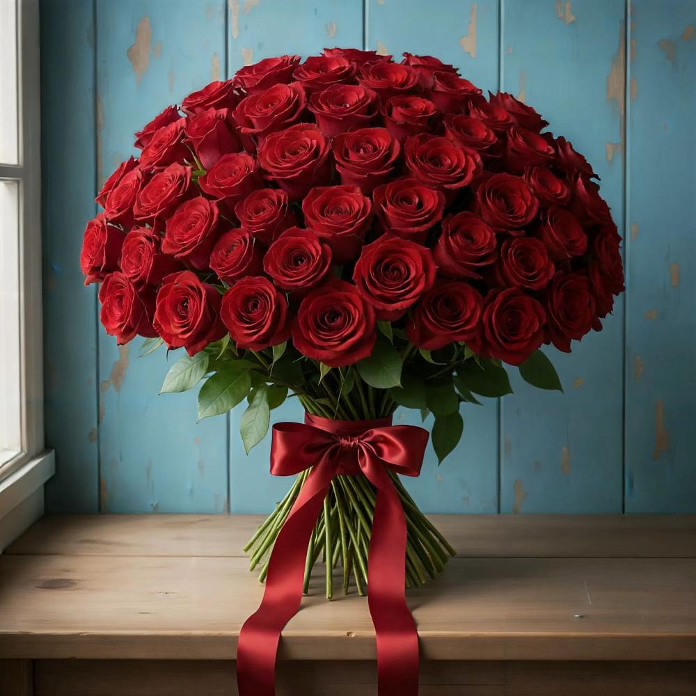 Букет Красные розы Блэк Меджик в Новоблагодарном