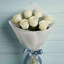 Букет 7 Белых роз Эдлесс Лав #REPLACE_PRED# Новоблагодарном