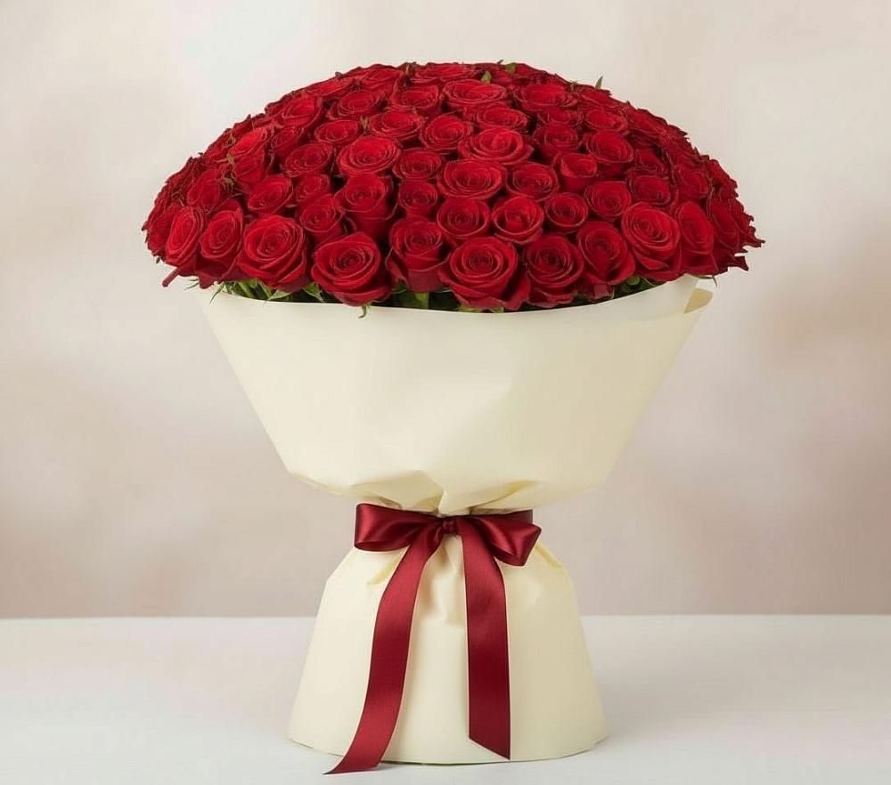 Букет 101 Красная роза Милано в Новоблагодарном