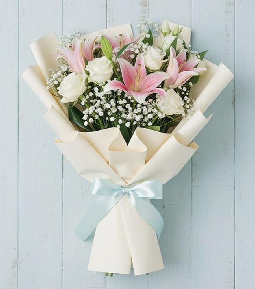 Букет цветов из: Лилии в Новоблагодарном