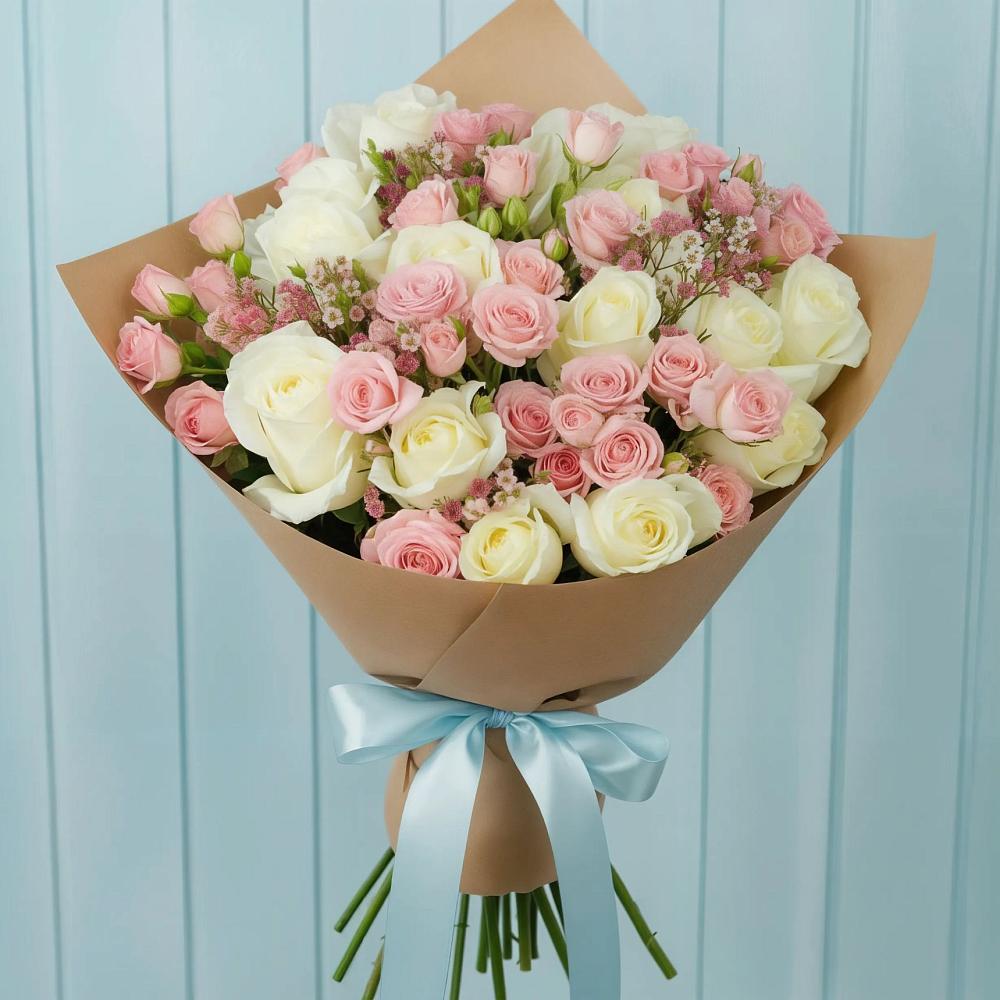 Букет цветов из: Розы в Новоблагодарном