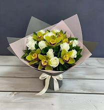 Букет цветов из:  Орхидеи и Розы #REPLACE_PRED# Новоблагодарном