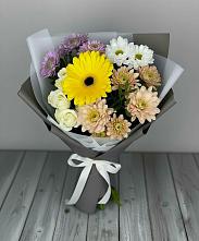 Букет цветов из:  Розы, Герберы и Хризантемы в Новоблагодарном