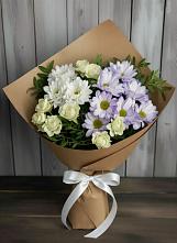 Букет цветов из:  Хризантемы и Розы в Новоблагодарном