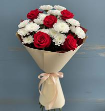 Букет цветов из:  Розы и Хризантемы в Новоблагодарном