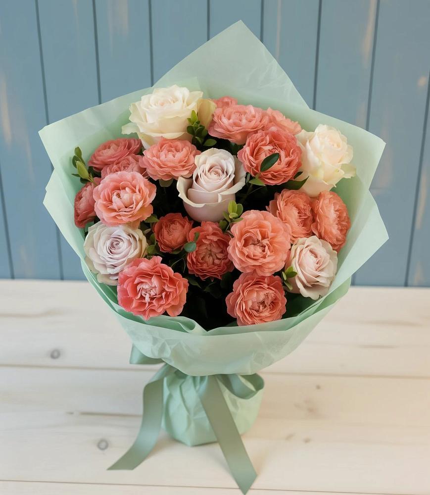 Букет цветов из: Розы в Новоблагодарном