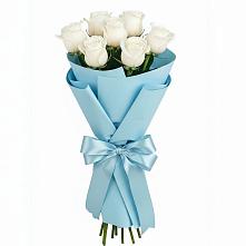 Букет 7 белых роз Проуд в Новоблагодарном