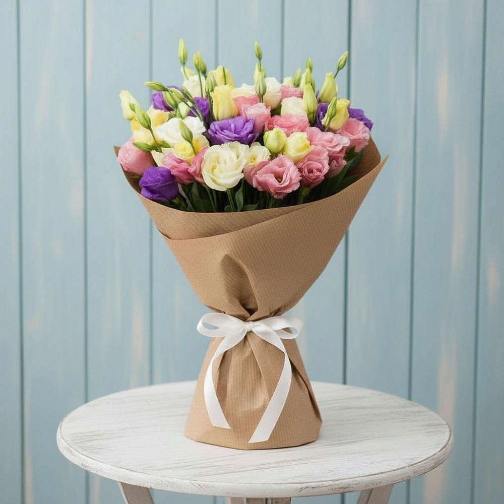 Букет цветов из: Лизиантусы в Новоблагодарном