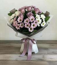Букет цветов из:  Хризантемы и Розы в Новоблагодарном