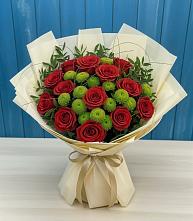 Букет цветов из:  Розы и Хризантемы в Новоблагодарном