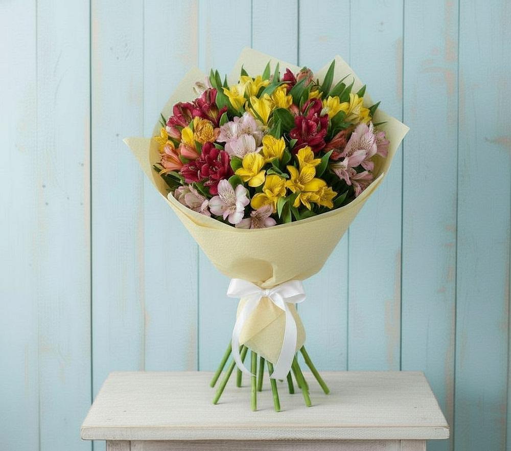 Букет цветов из: Альстромерии в Новоблагодарном