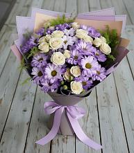 Букет цветов из:  Хризантемы и Розы в Новоблагодарном