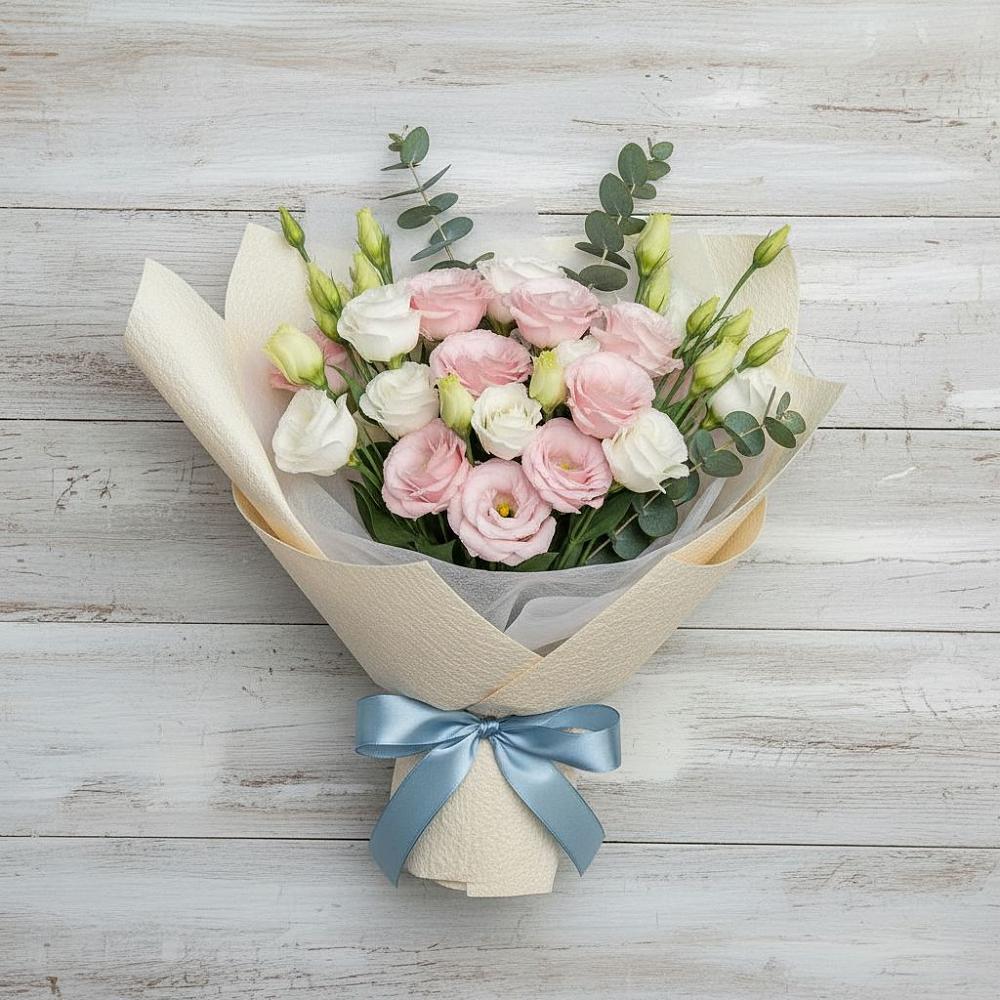 Букет цветов из: Лизиантусы в Новоблагодарном